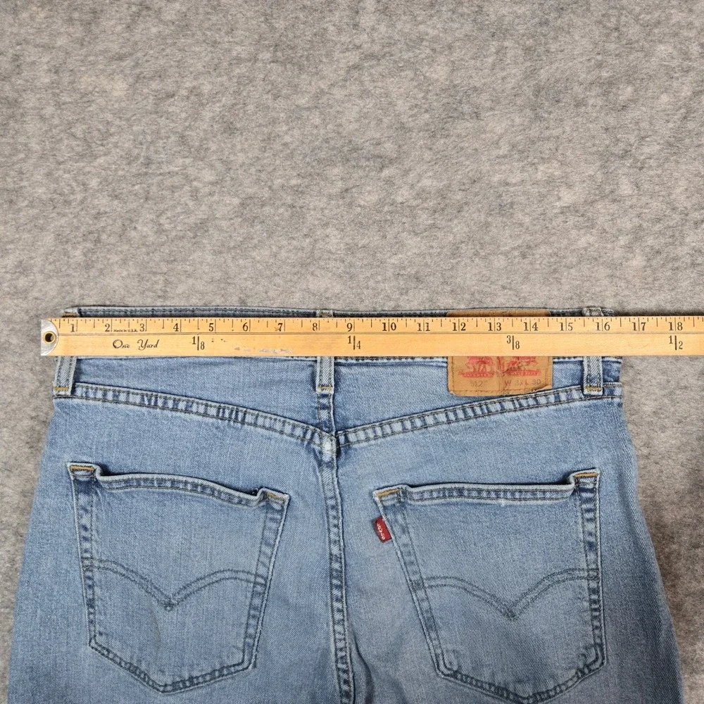 Levis Mens Light Blue 512 Slim Taper Stretch Denim Jeans 33x30 (Fits 33x28)